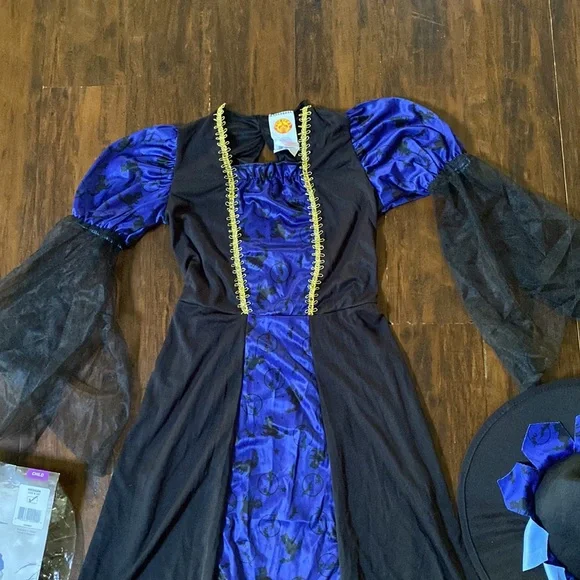Rubies Blue Witch Dress & Hat Child’s Medium (Size 8-10) Halloween Costume - Picture 3 of 6